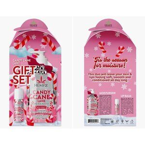 HEMPZ Candy Cane Lane Gift Set Limited Edition Body Lotion Lip Balm